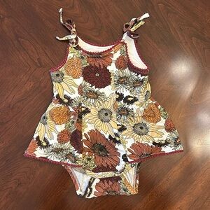 Kate Quinn Sunflower Bamboo Ballerina with Pom Pom Trim 12-18 months RUNS LARGE